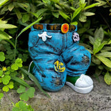 Creative Resin Jeans-Shaped Outdoor Planter – Garden Decor Pot for Home Lawn and Yard Style 2