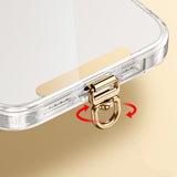 3 PCS 360 Degrees Rotating Stainless Steel Phone Tether Tab for most Phone Cases Gold