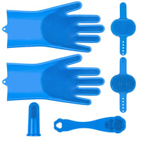 6Pcs Set Pet Grooming Supplies Pet Bathing Gloves Brush Tools