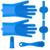 6Pcs Set Pet Grooming Supplies Pet Bathing Gloves Brush Tools