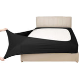 Elastic Box Spring Cover 4 Sides Wrap Around Bed Skirt Dark Gray