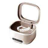 Upgraded Retainer Cleaner Machine for Braces Aligner Toothbrush Jewelry Beige