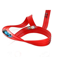 5-Meter Flexible Race Car Ramp Track Toy Set with Suction Cups Red
