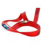 5-Meter Flexible Race Car Ramp Track Toy Set with Suction Cups Red