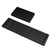 Wireless Keyboard Mouse Set Foldable Tri-Mode Bluetooth 2.4G Black