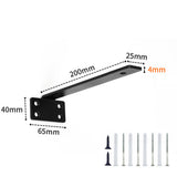2Pcs Floating Shelf Brackets 0.4 cm Thick for Shelves Support DIY Medium