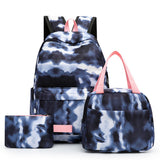 3PCS  Backpack Set with School Bag  Lunch Bag & Pencil Case Black