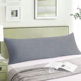 Cotton Long Soft Breathable Protector Cover Pillowcases Grey