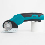 USB Cordless Electric Scissors – Rechargeable Fabric and Cardboard Cutter Blue