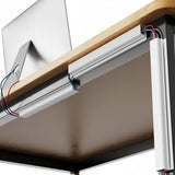 40cm Under Desk Cable Management – Adhesive Mount Cord Organizer for Desk White