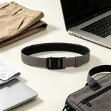 Automatic Buckle Tactical Belt Double Layer Thickened Gray