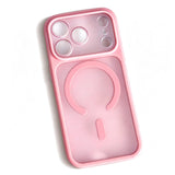 Frosted Camera Lens Case for iPhone 18 Pro Max Easy Attached Pink