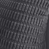 Bed Rest Backrest Cushion with Armrests Pocket Washable Cover Dark Grey