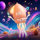 Dancing Electric Octopus Toy – Crawling Musical Squid for Tummy Time Pink