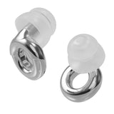 Silicone Noise Reduction Earplugs Reusable with 3 Pairs Ear Tips Silver