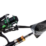 2Pcs Fishing Rod Socks with Elastic Strap Fishing Rod Sleeve - Black