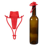 Western Cowboy Hat Silicone Wine Bottle Stopper Champagne Sealer Red