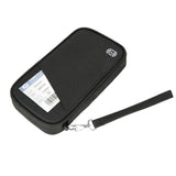 RFID Blocking Passport Holder Family Travel Card Organizer With Zipper Black