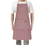 Adjustable Kitchen Cooking Apron with 2 Pockets Cooking Bib Apron for Men Women Red