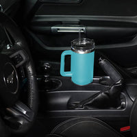 1200ml Thermal Mug Stainless Steel Water Bottle Travel Tumbler Light Blue