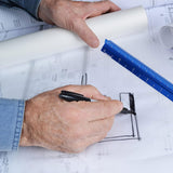 Architectural Scale Ruler Aluminum Triangular Ruler for Blueprint Triangle Drafting Architecture Blue