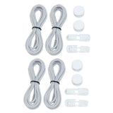 2 Pairs Elastic Shoe Laces No Tie Shoe Laces Tieless for Adults Elderly White