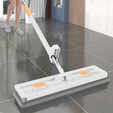 360 Degree Rotatable Flat Mop Adjustable Mop with 2 Replacement Pads White