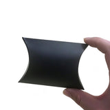 50 PCS Kraft Paper Pillow Gift Boxes with Ribbons for Weddings and Parties Black