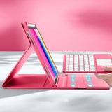 Keyboard Case with Touchpad and 7 Color Backlight Compatible With iPad 10th and 11th Gen Red