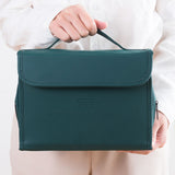 PU Leather Multifunctional Toiletry Bag Hanging Travel Organizer Makeup Cosmetic Case Green