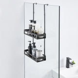 2-Tier Bathroom Shower Caddy Hanging Shelf Bathroom Storage Rack Organizer Style 1