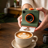 Camera Shaped Latte Art Stencil Retro Coffee Tool for Cafe Barista Green