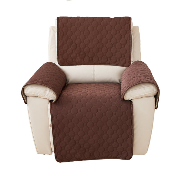 4Pcs Set Non Slip Recliner Chair Covers Couch Covers Pet Protector Slipcovers Coffee
