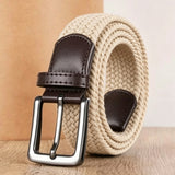 Mens Belt  Braided Stretch Golf Belt for Golf Pants Casual Shorts Jeans Khaki