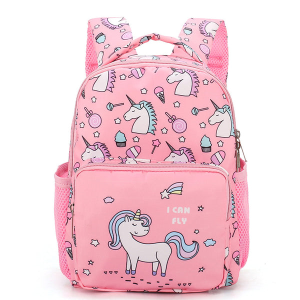 Unicorn Backpack Cartoon School Bag Kids Bookbag Printing Rucksack Pink
