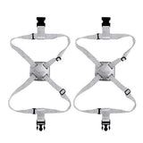 2 Pcs Luggage Straps Bag Bungee Connector Travel Strap Silver