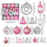 60 PCS Christmas Donut Santa Gnome Ball Hanging Ornament Set Style 2