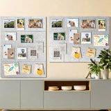 12Pcs Large Felt Bulletin Board Wall Tiles for Office & HomePanels Silver Gray