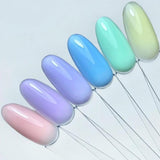 100 PCS Clear Nail Sticks with Ring Nail Art for Polish Display Round Shapes