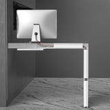 40cm Under Desk Cable Management – Adhesive Mount Cord Organizer for Desk White