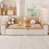 Sofa Armrest CoverWashable Couch Cover for Dogs Thick Pet Friendly Sofa Covers Coffee Brown
