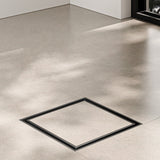 Square Shower Drain with Filter Detachable Stainless Steel Floor Drain for Shower Bathroom Black