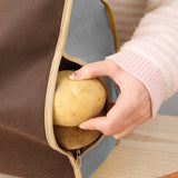 Light Shielding Vegetable Storage Bag Breathable for Onion Potato Gray