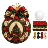 Christmas Patchwork Ball DIY Craft Kit for Adults Ornaments Style 3