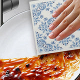 6Pcs Super Absorbent Reusable Kitchen Dishcloths Towels Style 1
