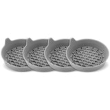 4PCS Car Cup Holder Coaster Silicone Non-Slip Cup Holder Insert Grey