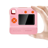 1080P Kids Instant Print Camera Digital Video Cameras with Print Papers and 32GB TF Card Pink