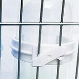 Quail Chick Waterer with Anti-Drowning Shallow Tray for Cage with Anti Drowning Tray White