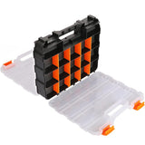 34 Compartment Double Sided Storage Box for Screws Nuts Parts Orange