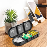 Weekly Pill Box Organizer 7-Day Tablet Storage Dispenser with Large Side Openings Style 2